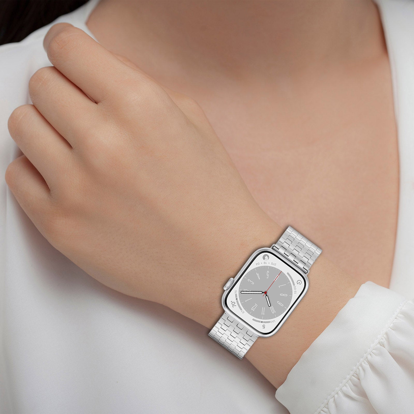 For Apple Watch Ultra 2 49mm Series 9 45mm SE (2023) 44mm Ultra 49mm 8 7 45mm 6 5 4 SE (2022) SE 44mm 3 2 1 42mm Magnetic Watch Band Stainless Steel Strap For Apple Watch Ultra 2 49mm Series 9 45mm SE (2023) 44mm Ultra 49mm 8 7 45mm 6 5 4 SE (2022) SE 44mm 3 2 1 42mm Magnetic Watch Band Stainless Steel Strap